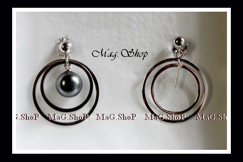 Apprêt Boucles Créoles Cercles Argent Rhodié 925 MAG.SHOP