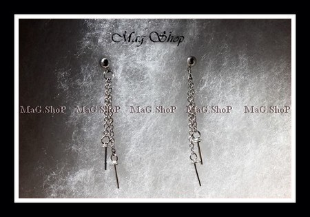 Apprêt Boucles D`Oreilles 2 Tiges Argent Rhodié 925 MAG.SHOP