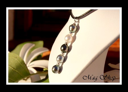 Mangareva Collier 5 Perles de Tahiti MAG.SHOP