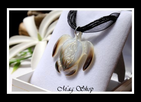 Mehetia Vagues Collier Tortue Nacre de Tahiti Modèle 11 MAG.SHOP