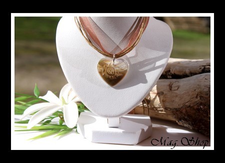 Nuarei Collier Coeur Tortue Nacre de Tahiti Modèle 4 MAG.SHOP