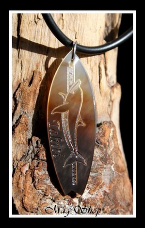 Planche de Surf Dauphin Collier Nacre de Tahiti 4.2cm Reflets Clairs-Ocres MAG.SHOP