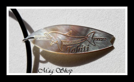 Planche de Surf Dauphin Collier Nacre de Tahiti 4.2cm Reflets Clairs-Ocres MAG.SHOP