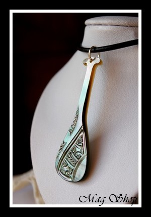 Rame Marquisienne Collier Nacre de Tahiti Reflets Gris-Verts MAG.SHOP