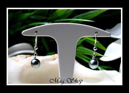 Silver Sea Collection Boucles D`Oreilles Tavana Argent 925 Perles Rondes de Tahiti MAG.SHOP