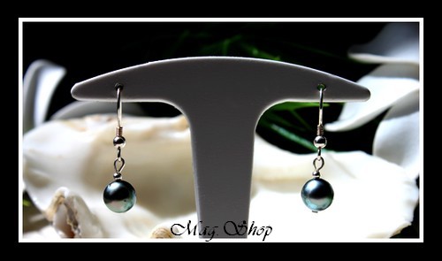 Silver Sea Collection Boucles D`Oreilles Tavana Argent 925 Perles Rondes de Tahiti MAG.SHOP