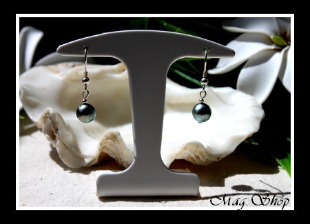 Silver Sea Collection Boucles D`Oreilles Tavana Argent 925 Perles Rondes de Tahiti MAG.SHOP