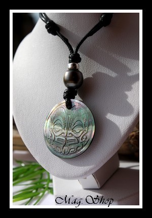 Tuamotu Tiki Collier Nacre & Perle de Tahiti MAG.SHOP