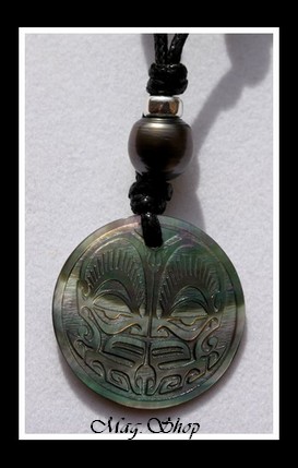 Tuamotu Tiki Collier Nacre & Perle de Tahiti MAG.SHOP