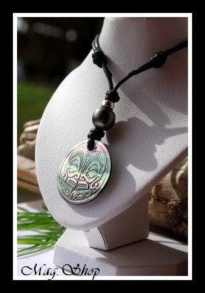 Tuamotu Tiki Collier Nacre & Perle de Tahiti MAG.SHOP